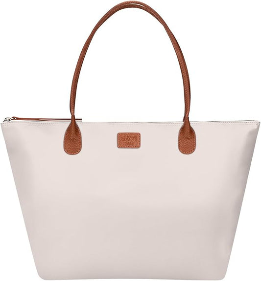 Nylon Tote Bag for Women, Large Foldable Weekend Hobo Purses for Women, Shoulder Tote Handbags with Zipper | Nylon, Large, Foldable, Weekend, Tote, with Zipper