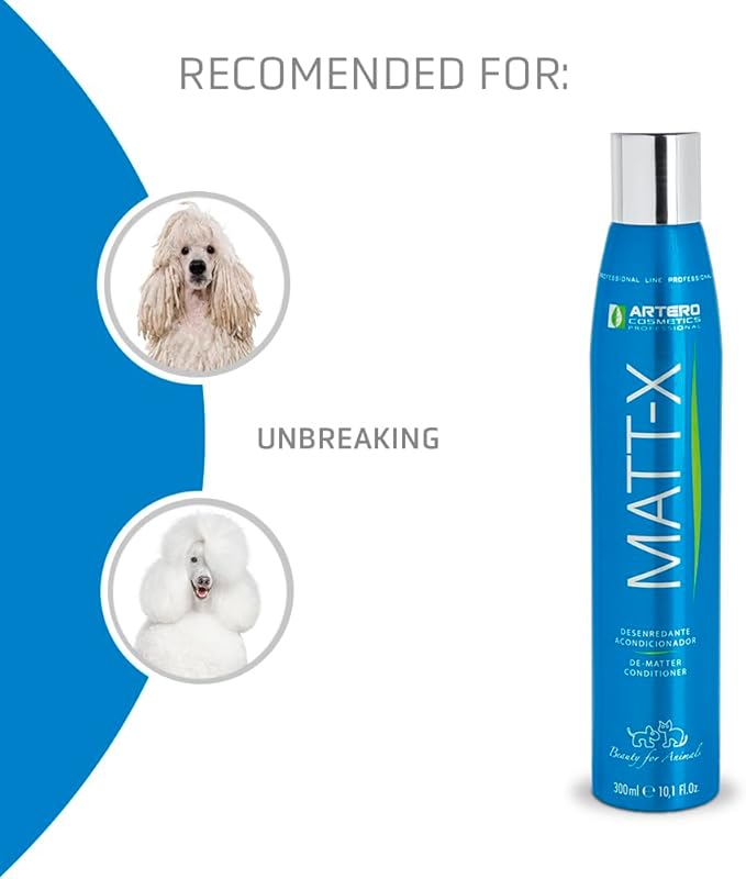 Artero Matt-X Ultra Dematting Spray for Dogs & Cats – Professional Detangler & Conditioner, Fast Tangle Removal, Soft Shiny Coat Finish, 10.1 fl oz