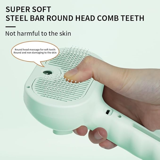 Pet Grooming Brush for Dogs and Cats, Pet Spray Massage Cleaning Tool, Hair Removal Comb, Professional Pets Care Accessory for Long or Short Haired Cats Hair Brush (Green)