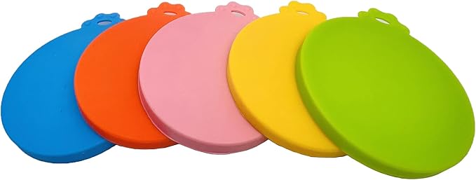 7 Pcs Pet Can Covers, Food Can Lids, Universal BPA Free Silicone Can Lids Covers