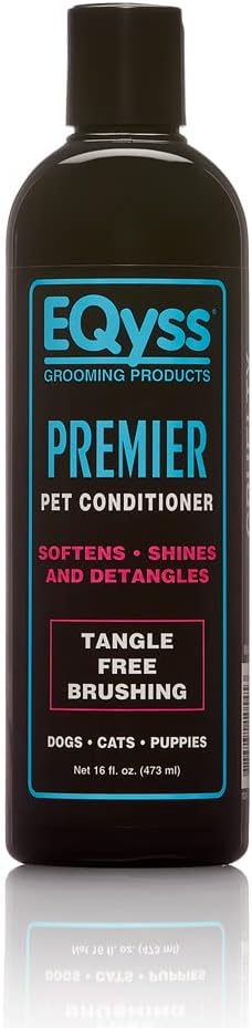 EQyss Premier Pet Conditioner - Moisturizes, Softens, & Conditions Dry Coat & Hair, Detangles & Adds Shine - for all Dogs, Cats, Puppies (16 oz)