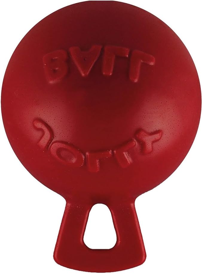 Jolly Pets Tug-n-Toss Dog Toy Ball with Handle, 10" XL, Red