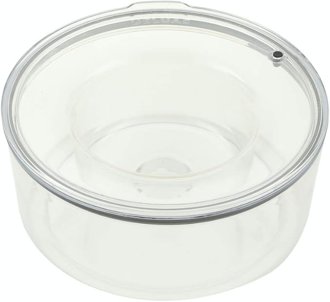 Slopper Stopper Dripless Water Bowl - Tritan Plastic Bowl Unit - for Multiple Small Breed Dogs & Cats 0-20 Lbs, 9.84” Dia, 1 Gallon Capacity