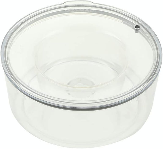 Slopper Stopper Dripless Water Bowl - Tritan Plastic Bowl Unit - for Multiple Small Breed Dogs & Cats 0-20 Lbs, 9.84” Dia, 1 Gallon Capacity