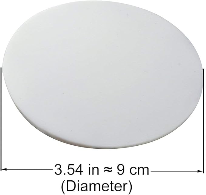 Door Knob Wall Shield, Large White Round Soft Door Stopper Wall Protector,Self Adhesive Door Handle Bumper 2 PCS (Large Round Style 3.54", White)