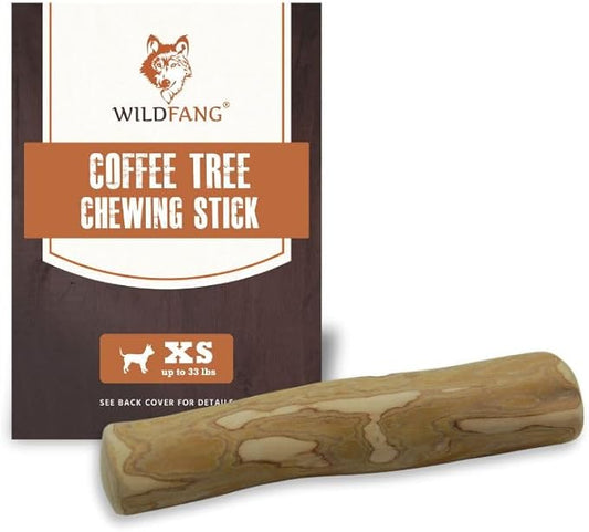Wildfang® Coffee Wood Dog Chew, XS - Tough Chew Toys for Aggressive Chewers, Dog Teething Toys for Puppies, Training for Chewing Muscles, Coffee Tree Sticks for X-Small Dogs (Under 22 lbs)