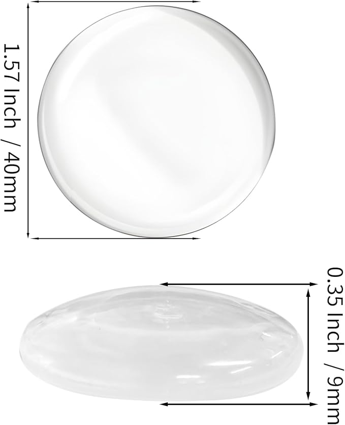 6 Pcs Round Door Stoppers Wall Protectors, Self Adhesive Door Stopper Silicone Bumper, Wall Guards Behind Door Handle Protector for Shower Bedroom Door Knob (Clear)