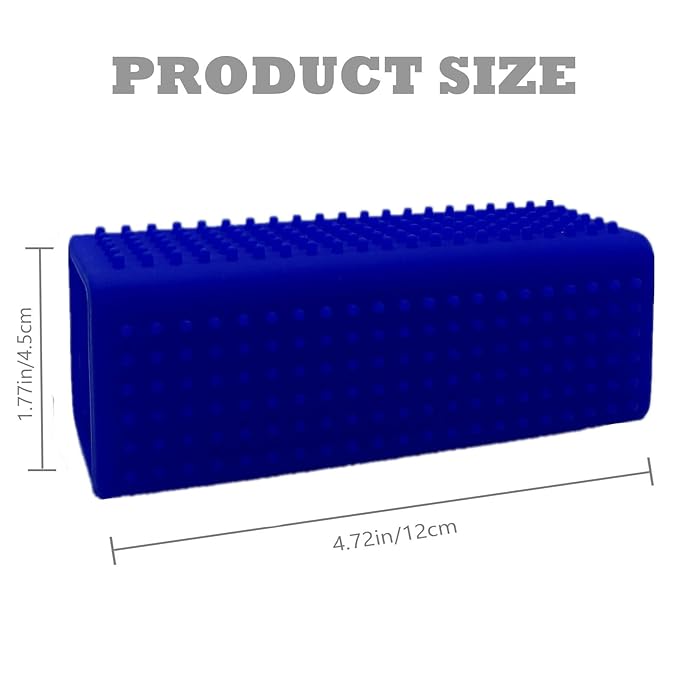 2 Pieces Pet Dog Cat Hair Remover, Block Roller Cleaner, Hollow Silicone Cleaner Brush for Sofa, Car Interiors, Furnishings, Carpets, Bedding or Any Fabric (Navy Blue, Pink)