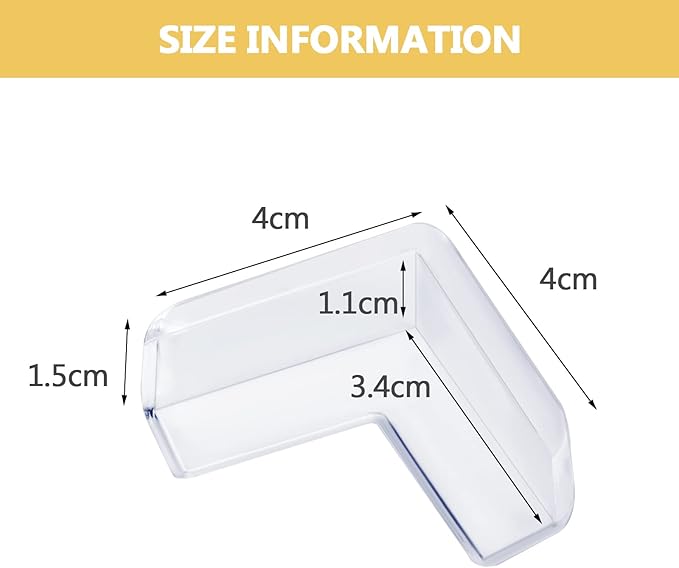 8 pack Corner Protector for Baby, Clear Corner Protectors , Furniture Corner Guard & Edge Safety Bumpers , Baby Proof Bumper , Furniture & Table Edges Furniture & Sharp Corners Baby Proofing (L Shape)