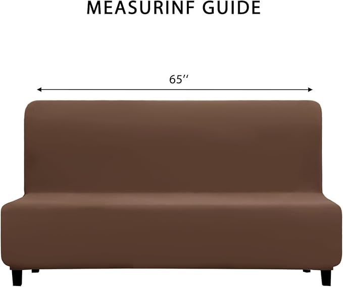 PureFit 100% Dual Waterproof Futon Cover - Stretch Non Slip Fleece Sofa Covers, Washable, Leakproof Furniture Protector for Kids, Pets, Dogs (Brown)