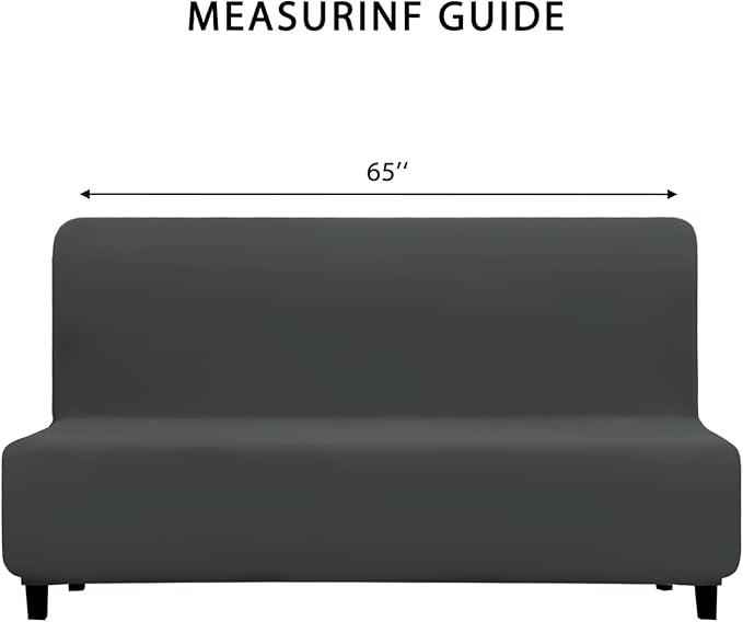 PureFit 100% Dual Waterproof Futon Cover - Stretch Non Slip Fleece Sofa Protector for Couch, Washable, Leakproof Furniture Cover for Kids, Pets, Dog (Dark Gray)