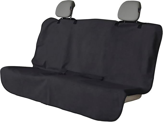 Back Seat Cover Waterpoof Rear Bench Towel Seat Cover for Gym Swimming Surfing Running, Non-Slip Rear Seat Protector Universal Fits Most Auto Truck Van and SUV (Bench Black)