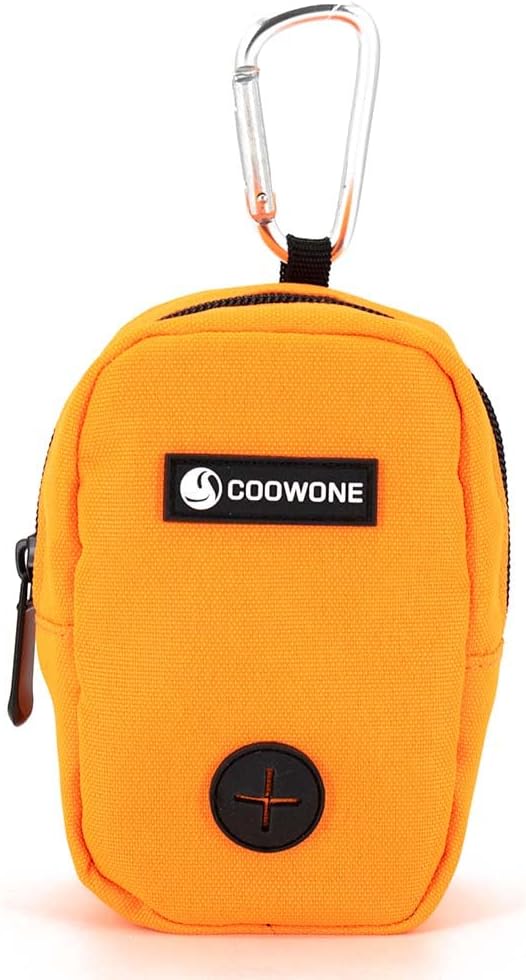 COOWONE Small Dog Treat Bag, Portable Dog Treat Bag for Leash with Clip, Puppy Training Bags Built in Poop Bag Dispenser, Pocket Sized Dog Treats Pouch, Doggie Snack Rewards Bag, Dog Treat Carrier