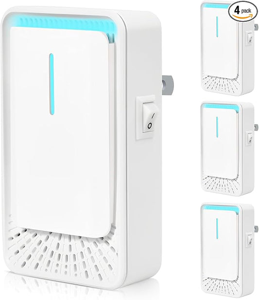 Plug In Air Ionizers - 4Pack Negative Ion Technology Air Purifier, Quiet Mini Air Freshener for Home, Bedroom, Office, Basement - Portable Air Purifiers for Odor, Dust, Smoke, Pets Smell