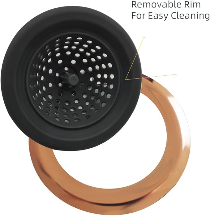 Mi hogar Silicone Sink Drain Strainer 2 Pack, 4.5” Wide Rim Stainless Steel Mesh Stopper & Food Catcher, Flexible Sink Strainer Basket for Kitchen Bathroom Laundry Utility Sinks, Easy to Clean