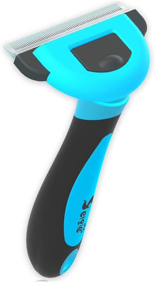 Petgle Cat Brush & Cat Comb for Shedding, 2.5inch Blue - Hair Brush for Long Hair and Short Hair, Pet Grooming Tool for Small to Medium Dogs and Cats, Detangle, Eco Friendly, Weekly Grooming