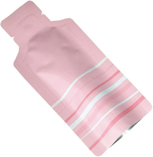 PABCK 100 Pcs Disposable Open Up Mylar Storage Bags Cosmetic Shampoo Liquid Containers Sample Pouch Heat Seal Foil Bag Travel Use Packets for Toiletries Skincare Lotion (Pink, 2.95x5.12 inch)