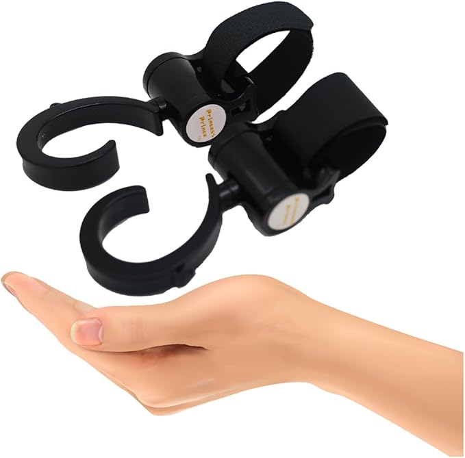 Princess Prince Stroller Hooks for Buggy Or Baby Carrier Or Bike Bicycle Or Car Headrest 1Pair