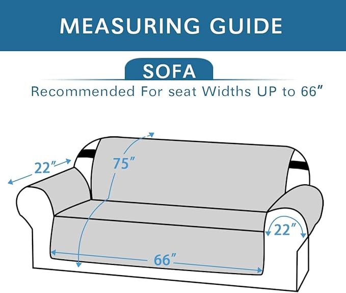 H.VERSAILTEX Sofa Protector for Dogs/Cats/Pets Sofa Slipcover Quilted Furniture Protector with Non Slip Elastic Strap Water Resistant Sofa Covers Seat Width: 66" (Sofa, Pale Oak)