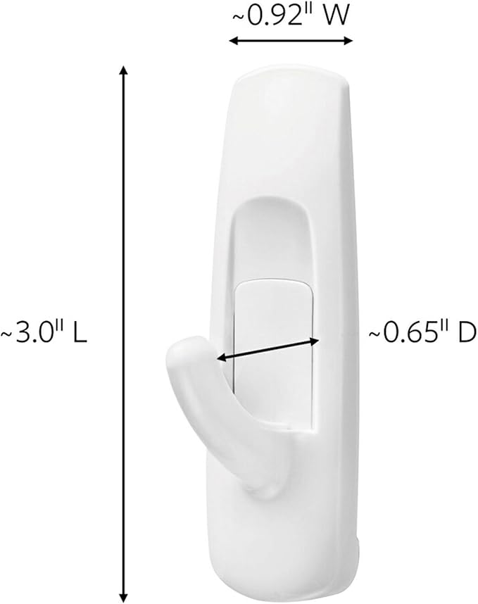 Command Medium Utility Hooks, 9 Wall Hooks and 12 Strips, Damage-Free Hanging with Adhesive, No Tools Great for Hanging Christmas Decorations, Holds up to 3 lb