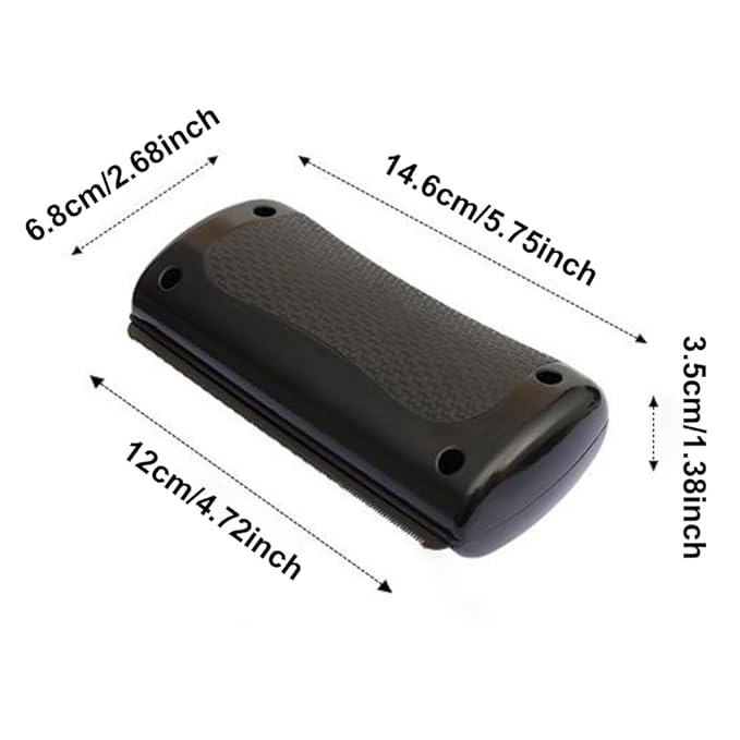 Pet Grooming Brush, Deshedding Cat Brush, Metal Blade with Rubber Handle, Curved Grip Design, for Dogs and Cats