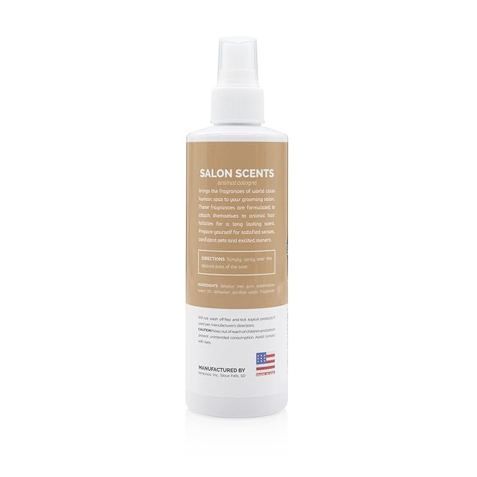 Bark2Basics Salon Scents Pet Grooming Cologne - 8 oz, Natural Professional Grade Perfume for Dogs and Cats, Spray, Long Lasting, Deodorizing, (Coconut and Pineapple)