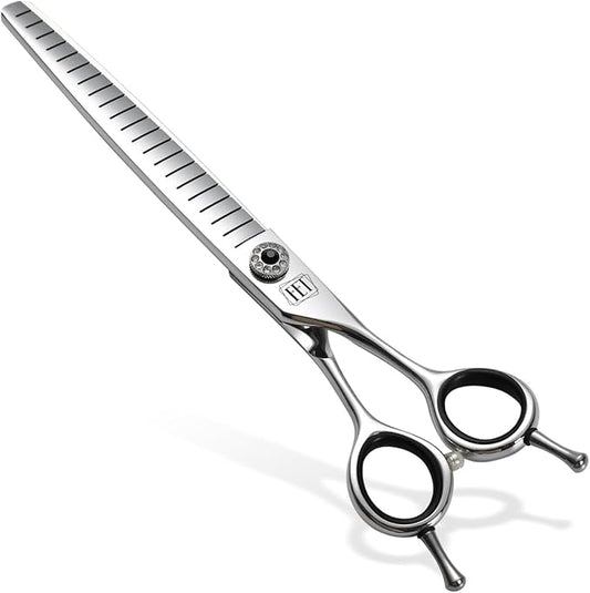 Dog Grooming Scissors: 7 inch Pet Fluffy Shears Made Of Japanese 440C Advanced Stainless Steel Professional Grooming Scissors for Dogs Cats and Other Pets