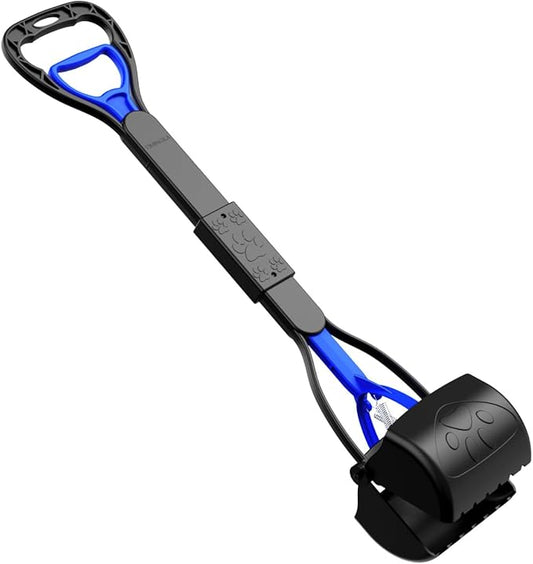 TIMINGILA Pooper Scooper 28" Long Handle Portable Pet Poop Scooper for Large and Small Dogs,High Strength Material and Durable Spring,Great for Lawns, Grass, Dirt, Gravel