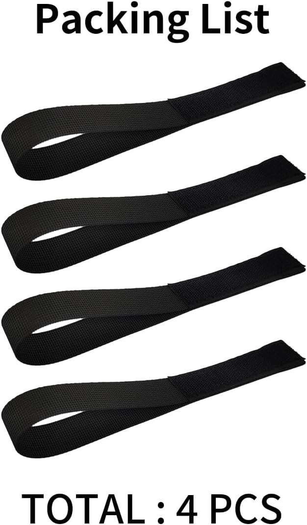 4PCS Trunk Cover Pull Rope for Tesla Model Y, Black Nylon Rope Strap, Trunk Strap, Compatible with Passenger Car, Tesla Model Y Accessories