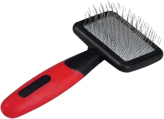 Ryan's Pet Supplies Paw Brothers Mini Pin Tiny Flat Slicker Brush for Dogs, Professional Grade, Stainless Steel Pins, Flexible Head, Comfort Grip, Mini Size, 4.75" x 2.25" x 1.5"