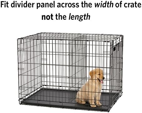 MidWest Homes for Pets Dog Crate Divider Panel for 48-inch Cages, Adjusts Living Space, Fits Midwest Models 1548, 1548DD, 1648, 1648DD, Black E-Coated, 10DP