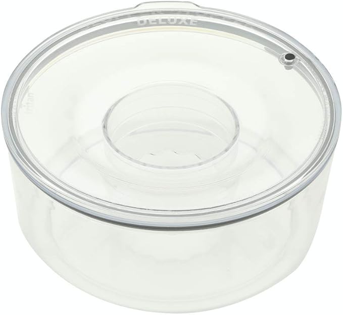 Slopper Stopper Dripless Water Bowl - Tritan Plastic Bowl Unit - for Mammoth Breed Dogs 131-200+ Lbs, 9.84” Dia, 1 Gallon Capacity