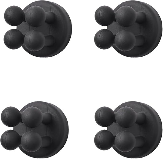 Toothbrush Holders Silicone Toothbrush Holders for Bathrooms Razor Holder for Shower Tooth Brushing Holder Wall Mount Bathroom Toothbrush Holder Wall Mounted Shower Razor Holder for Wall 4 Pcs Black