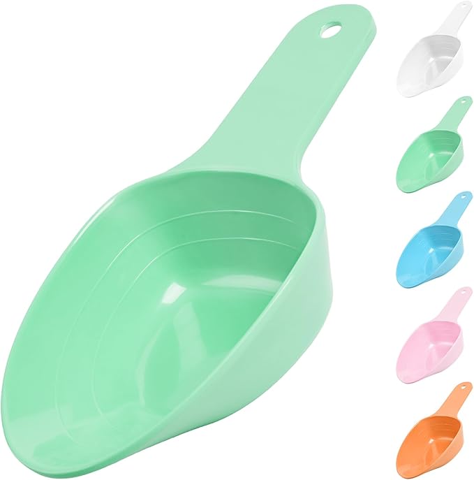 FURMYLOVE Dog Food Scoop-Melamine Pet Food Measuring Cup - 1 Cup 1/2 Cup 1/4 Cup Dog Cat Bird and Rabbit Food Feeding Scoop Dishwasher Safe -Green