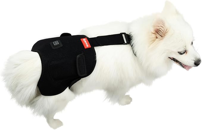 Heated Dog Hip Wrap Comes with Power Bank Thermal Comfort Pad Wearable for Dog with Hip Dysplasia, Arthritis, Lower Back Pain, Weakness (Medium)