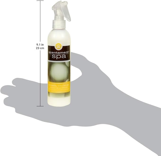 Best Shot Scentament Spa Botanical Body Splash, Detangler Spray, Body Spray for Pets, Cat and Dog Cologne Spray, Lemon Vanilla, 8 Oz.