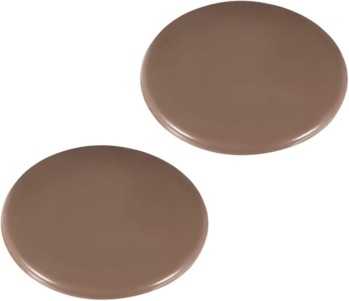 uxcell 80mm Wall Protectors Self Adhesive Door Handle Bumper Guard Stopper Silicone Stop Brown 2pcs
