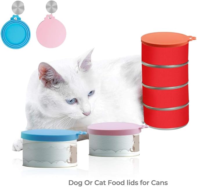 9 packs Pet Food can Lids, Food Safe BPA-Free & Dishwasher Safe, Can Covers Most Standard Size Dog and Cat Can Tops