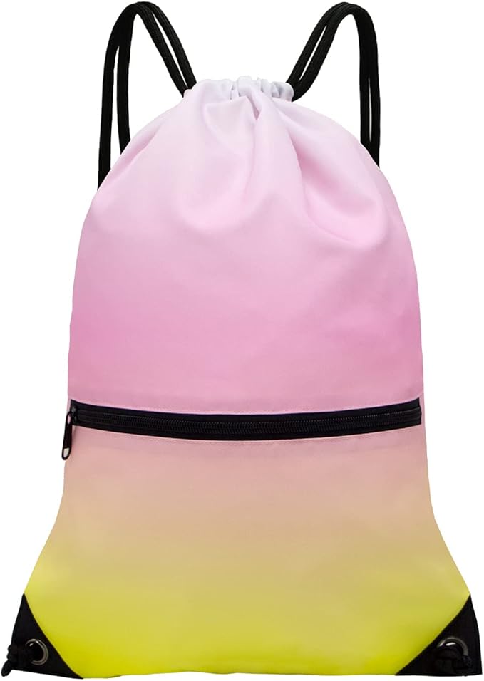 HOLYLUCK Drawstring Backpack Bag Sport Gym Sackpack