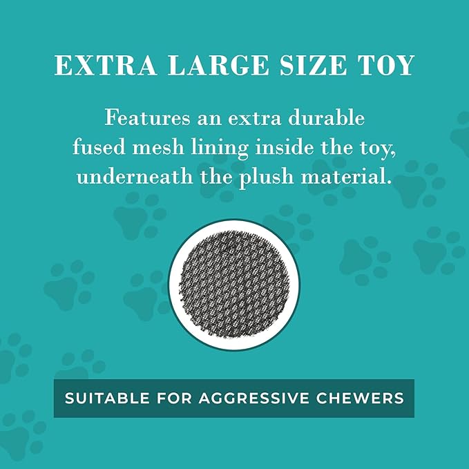 Haute Diggity Dog White Chewy Vuiton Bone, Plush Designer Dog Toys with Interactive Squeaker, Stimulating Pet Enrichment, Machine-Washable & Safe Materials for All Breeds, Size XL