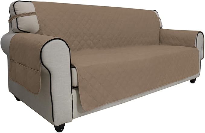 Easy-Going Sofa Slipcover Oversized Sofa Cover Waterproof Couch Cover Furniture Protector Cover Pets Covers Washable Non-Slip Fabric Pets Kids Children Dog Cat (Oversized Sofa, Camel)