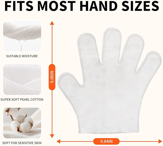 Pet Glove Wipes for Dogs and Cats, Cleaning & Deodorizing Grooming Gloves for Daily Care and Traveling, Dog Wipes Washing Gloves Rinse Free, 54 PCS