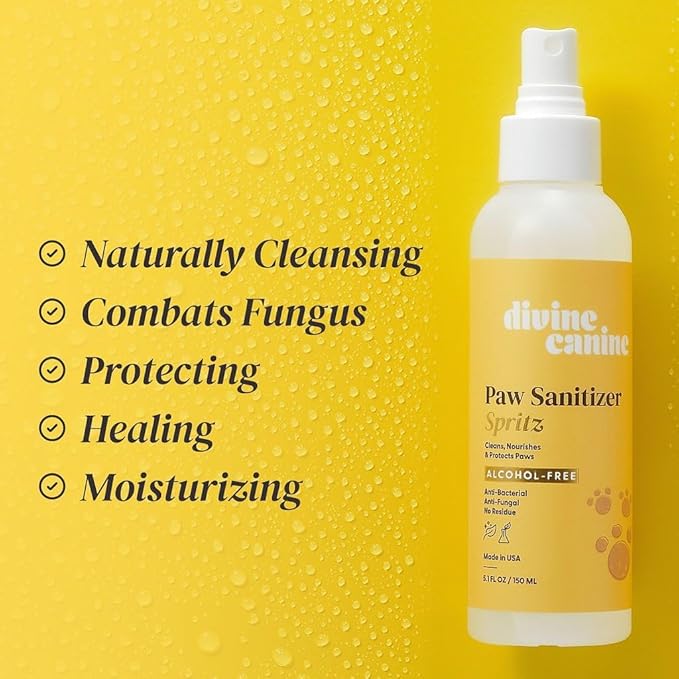 Dog Paw Cleaner - Alcohol Free Paw Cleansing Spray - Made with Coconut, Aloe, Copaiba Oil, and Lemongrass Oil to Nourish and Clean Paws - Made in The USA (Original 2 Oz)