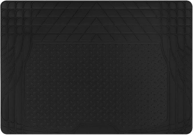 Car Cargo Liner, All Weather Heavy Duty Trunk Liner, Anti-Slip Trimmable Floor Mat, Universal Automotive Trunk Protection Mat for Cars, SUVs, Trucks (Black)