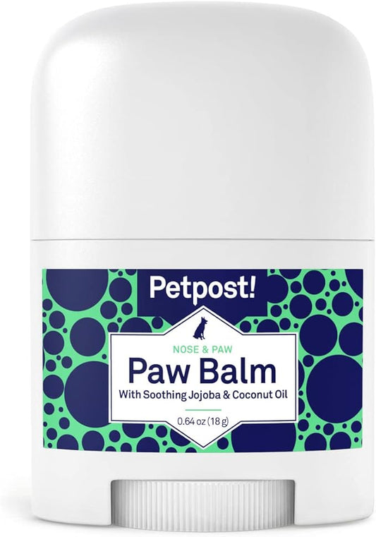 Petpost | Paw Balm for Dogs - Nourishing Cream Soothes Itchy, Dry Dog Paws with Moisturizing Ingredients - Organic Coconut Oil, Jojoba Oil, and Shea Butter 0.64 oz.