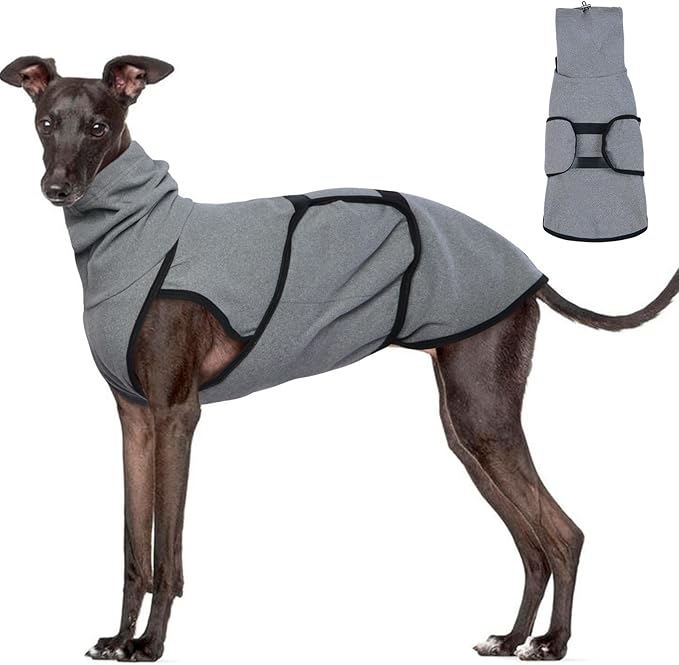 Dog Anxiety Jacket Calming Shirt, Anxiety Relief Calming Vest with Dog Ear Muffs, Noise Protection Dogs Winter Coat, Lightweight Stretchy Turtleneck T-Shirts