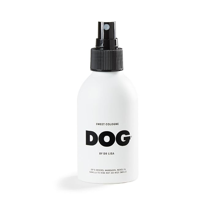 DOG by Dr Lisa - Sweet Cologne - With Mandarin, Neroli & Vanilla - Natural Dog Perfume - Pet Deodorant Spray - Plant-Based Essential Oils - Vegan - 4.2oz