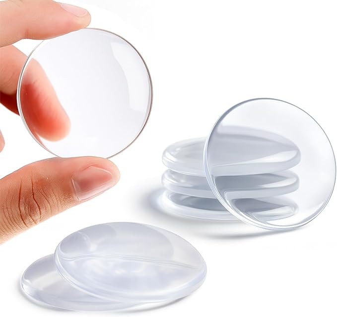 Door Stoppers for Wall, Etybetopstar 6PCS Self Strong Adhesive Door Knob Wall Protector, Quiet, Shock Absorbent Gel for Home, Office, Wall Protectors from Door Knobs (2", Clear)