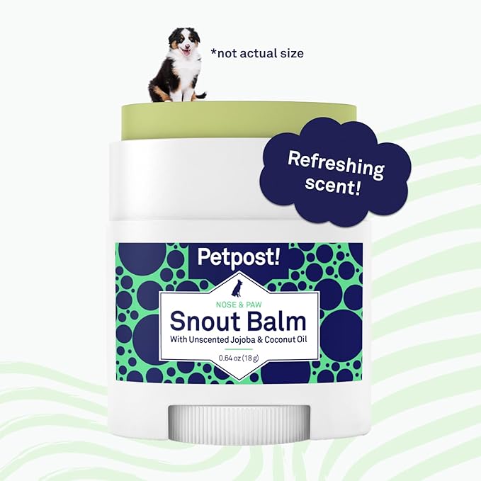 Petpost | Snout Balm for Dogs - Nourishing Snout Soother Balm Heals Dry Dog Noses with Moisturizing Ingredients - Organic Coconut Oil, Jojoba Oil, and Shea Butter 0.64 oz.