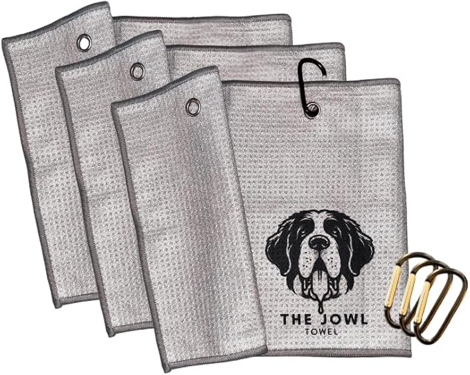 Dog Drool Towel for Large Dogs – Absorbent Microfiber Drool Catcher, Collar & Leash Attachment, Convenient Alternative to Drool Bibs (3 Pack)